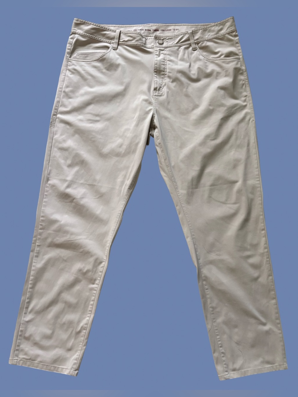 Rhone Commuter Pants Stone Flex-Knit Stretch 5-Pocket